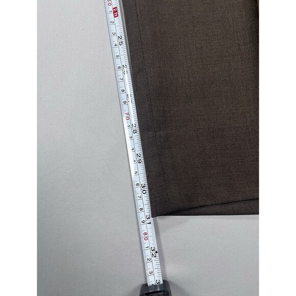 Men's Incotex Super 100's Wool Flat Front Dress Pants 36x31 Brown High Comfort - Picture 10 of 13